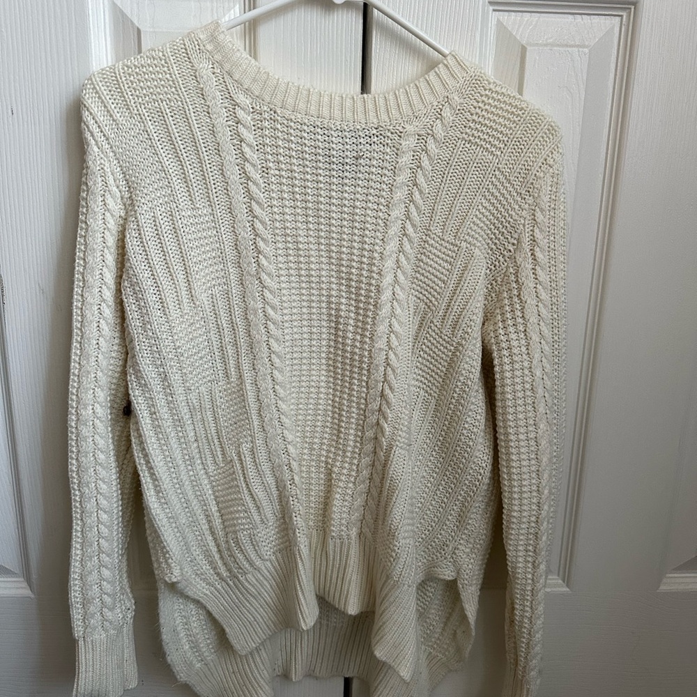 Cream Crocheted Sweater